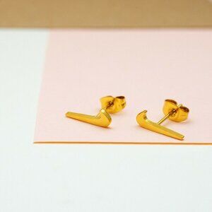 Nike Earrings - Swoosh Earrings - Gold Earrings - Stud Earrings - Tarnish Free